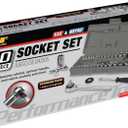 Performance Tool W1173 SAE/Metric 40-Piece SAE and Metric Socket Set, 1/4-Inch & 3/8-Inch Drive