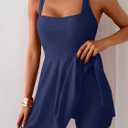 B2prity Women's One Piece Swimdress Swimsuit Tummy Control Swim Dress Modest Full Coverage Bathing Suit with Side Pocket (Purple, S)