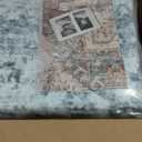 Area Rug 4x6 Gray Living Room Rugs,Machine Washable Rug,Stain Resistant Soft Thin Carpet,Boho Vintage Home Decor,Indoor Non-Slip Rugs,for Bedroom,Office,Farmhouse,Dining,Dorm (Grey)