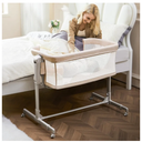 Baby Bassinet Bedside Sleeper, 3-in-1 Rocking Bassinet with Wheels, 6-Height Adjustable Crib with Breathable Mesh, Soft Mattress for Newborns & Infants