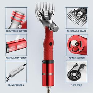 1000W Electric Sheep Shears, Professional Sheep Clippers, Animal Grooming Clippers for Horse Alpacas Goats, Farm Livestock Shearing Machine-Grooming Kit Animal Hair Cutting