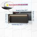 Qeke Stainless Steel Shower Niche 30" X 12", No Tile Needed Wall Niche with 3 Selectable Color Temperatures Led Light, Recessed Shower Shelf for Bathroom Storage Over Mount Installation, Matte Black