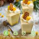 100Pack 5oz Dessert Cups with Lids and Spoons,Plastic Parfait Appetizer Cup,Disposable Plastic Cups, Great for Desserts, Appetizers, Puddings, Mousse