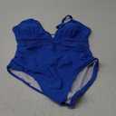 Sexy Mesh Tummy Control Full Coveragel One Piece Bathing Suit for Women (Large, Royal Blue)