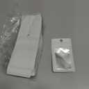 FUNFERY 98 Pack Mylar Resealable Bags Foil Packaging Bags with Clear Window, Zipper Pouch Smell Proof Bag for Food Storage, Cookies, Sample, Small Business(White, 2.4x3.9inch)