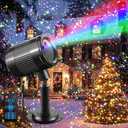 Christmas Laser Projector Light Outdoor: RGB 3 Colors Firefly Moving Laser Lights, IP65 Waterproof Star Projector Lights Show Decor for Garden Yard Holiday Party, Christmas Halloween New Year Gift