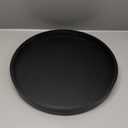 Round Solid Wood Serving Tray Extra Large Tea Coffee Snack Food Meals Serving Plate Non-Slip Kitchen Party Bar Server Ottoman Tray Breakfast Tray with Raised Edges (18inch/45cm) Black