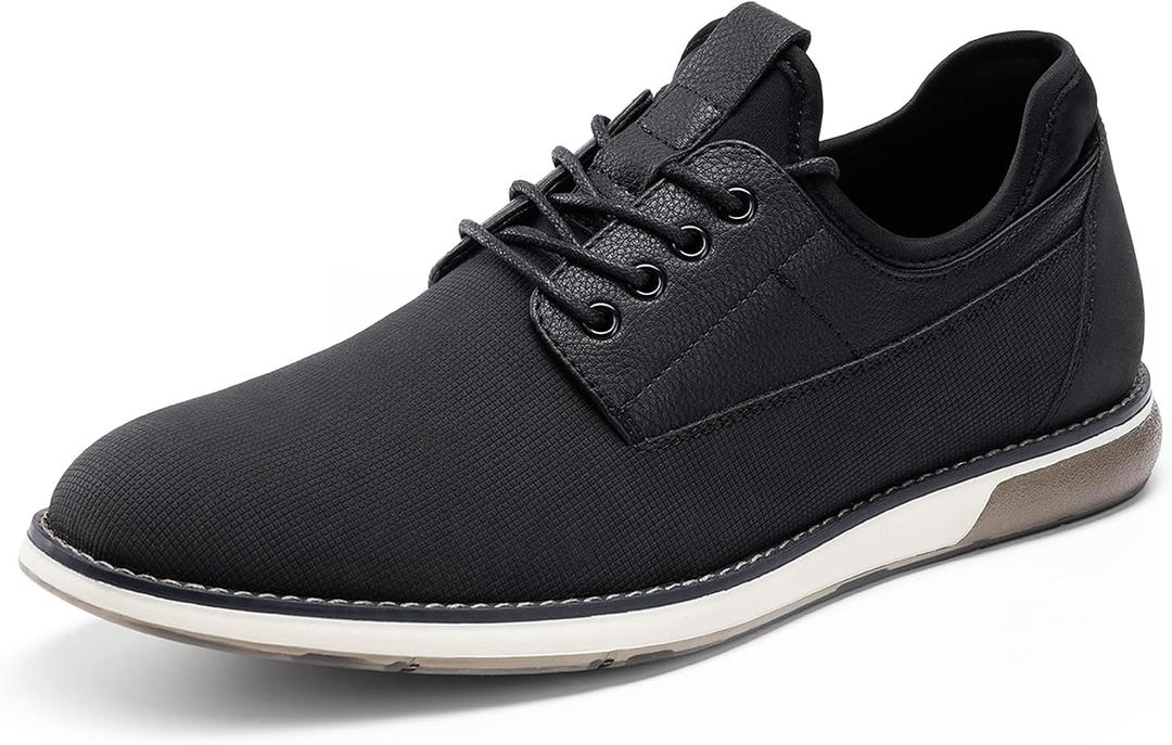 Bruno Marc Men's Plain Toe Oxford Shoes Business Formal Derby Dress Sneakers Crossflex GentEdge, Size 14, Black, BMUMOX2510