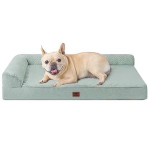 EHEYCIGA Orthopedic Dog Bed Medium Size Dogs, Memory Foam Dog Bed with Washable Removable Cover, Waterproof Pet Sofa Couch for Crate with Nonskid Bottom, 30x20x6, Greyish Green