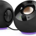 Creative Pebble SE Minimalist 2.0 USB-C Powered PC Speakers with RGB Lighting, 3.5 mm AUX-in, Up to 4.4W RMS Power for Computers and Laptops (Black)