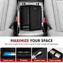 Autorder Center Console Organizer for 2025-2026 Subaru Forester Accessories Armrest Storage Box Secondary Insert Tray with Black Silicone Mats