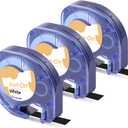 Label KINGDOM Compatible with DYMO LetraTag Fabric Label 18771 Refills Iron-On Clothes Label Maker Tape, 1/2 Inch Black on White Clothing Label Replacement for DYMO LetraTag LT100H LT100T Plus, 3-Pack