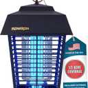 Flowtron Electric Bug Zapper 1/2 Acre Outdoor Insect Control with Dual Lure Method, 15W UV Light & Octenol Attractant for Fly & Mosquito, 5600V Kill Grid, Made in USA, UL Certified (Midnight Black)
