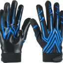Football Gloves Men Women Boys, Youth Football Gloves, Ultra Sticky Silicone Palm Tacky Grip Gloves Youth Adult, Enhanced Performance Receiver Glove