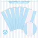 Kesfey 6 Packs Light Blue and White Striped Table Cloth 54 x 108 Inches Bluey Stripe Table Cover Disposable Plastic Beach Tablecloths Waterproof Rectangle Picnic Tablecover for Pool Birthday Party