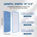 3 Pack Microfiber Mop Pads, Mop Replacement Pads Refills Floor Spray Mop Pads Wet Moping Pads Refill Reusable Pads Suitable for All Spray Mops Cleaning