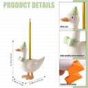 Mumufy Silly Goose Cake Candle Holders with Birthday Candle One Birthday Party Supplies Mini Cute Cake Topper Stand Candlestick for Kids Baby Shower Party Celebration, 3.15 Inch(Goose,Green)