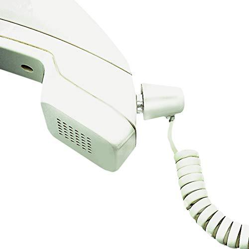 25 Ft. Phone Coil Cord with Twisstop Cord Detangler, White