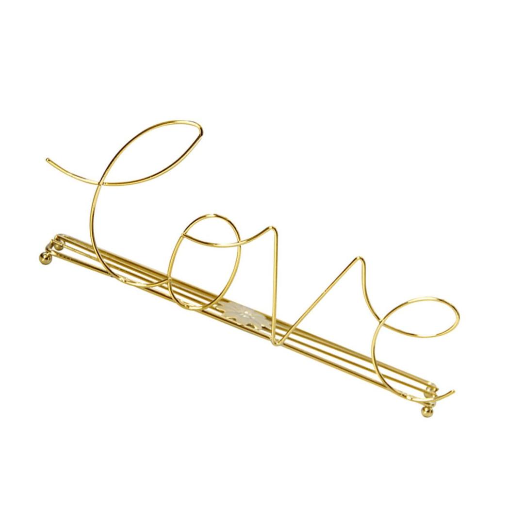 Creative Golden Metal Proposal Ornament for Wedding Party Home Decor