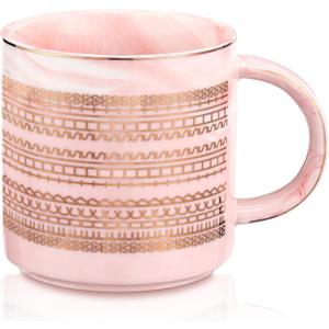 Mothers Day Gifts for Mom Hidden Message Coffee Mug 11.5oz Coffee Cup Cute Pink Marble Mug White Elephant Gifts for Women Friends Coworkers Office Birthday Bestie BFF Employee Boss