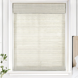 Cordless Bamboo Roman Shades, 29×64 in, Greystone | Thin Bamboo Strip Weaving Technique, Light Filtering without obstructing the view