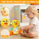 Tsomtto Baby Musical Light Up Duck Toy, Baby Toys 0-3-6-9-12 Months Dancing Crawling Tummy Time Toys, Newborn Infant Learning Toy Gifts for 0 3 4 5 6 7 8 Month Old Baby Boys Girls