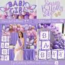 Butterfly Baby Shower Decorations Party Supplies, A Little Butterfly Is On The Way, It's a Girl Gender Reveal, Baby Shower Box Mom to Be Sash Dad to Be Pin Flower Crown Balloon Garland Tablecloths