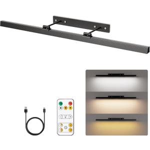 Large Battery Operated Wireless Picture LightRechargeable 39.4inch Painting Display Light,Remote Control Wall Lights with Three Modes and Timing for Art Frame