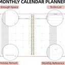 6 x 2026-2027 Monthly Planner, Jan 2026-June 2027, A4 (8.5" x 11"), 2 Year Monthly Planner, 24 month Calendar, Simple Calendar Planner Notebook Cardboard Cover, Suitable for Schools & Offices, Pink
