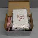 Tinlade 100 Pcs Thank You Gift Bags Bulk Paper Gold Thank You Wedding Bags with Handle for Business, Shopping, Wedding, Baby Shower, Party Favors (White)