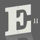 5 Inch White Metal Letters, Modern Metal House Address Letters and Numbers for Outside Signs, Outdoor Mailbox Numbers, for Door, Apartment, Office, Home Use(Letter E)