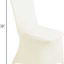 SuperO Waterproof Spandex Chair Cover 25PCS, Stretch Dining Chair Covers, Polyester Outdoor Chair Covers, Protector Stretch Chair Cover for Party Universal, Banquet, Wedding Event, Hotel(Ivory)