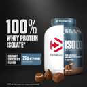 Dymatize ISO100 Whey Protein Powder Isolate, Gourmet Chocolate, 25g of Protein, 5 Pound, 5.5g BCAAs, Less Than 120 Cal., Gluten Free, 1g Fat, 1g Sugar, 2g Carb (71 Servings) (EXP 04/01/27)
