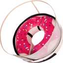 Inflatable Dog Cone Collar with Detachable Enhanced Anti-Licking Shield, Soft Neck Donut Collar for Dogs After Surgery, Adjustable Dog Cone Alternative for Large Medium Small Dogs & Cats (L Neck 14"-18", Pink)