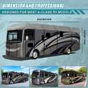 420D RV Caravan Roof Cover, Heavy Oxford Foldable Roof Protection Tarpaulin for Motorhome Against Dust, Moisture and UV Radiation, with Windproof Side-Straps and Buckles (334X122inch) (28x10ft)