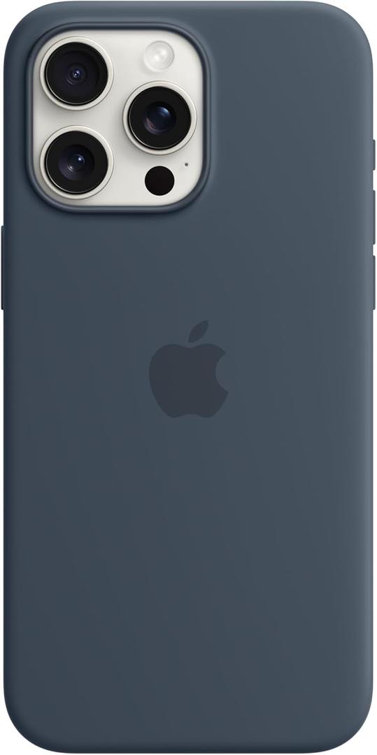 Apple iPhone 15 Pro Max Silicone Case with MagSafe - Storm Blue