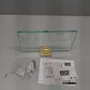 JQK Bathroom Glass Shelf Gold, Tempered Glass Shower Storage 8 by 5 inches, 304 Stainless Steel Brushed Gold Wall Mount, TGS201L8-BG