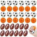 36 Pcs Mini Foam Sports Balls for Kids Adults Party Favors,Small Stress Balls Basketball Football Soccer Balls Bulk Toys Goodie Bag Stuffers Classroom Prizes Party Decorations