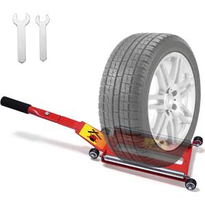 Wayona Portable Tire Jack Tool with Roller Plate, Tire Lifting Tool with Removable Handle for Cars/SUVs, Effortless Tire Lifter Jack Tool for Removal and Positioning of Tires