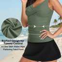 Talisea Womens Tankini Bathing Suits with Skirt Two Piece Tummy Control Swimsuits Ladies Swimwear (L)