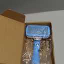 PWOD Dog & Cat Brush, Self Cleaning Slicker Brush for Pets, Upgraded Dog Brush for Shedding Massaging and Grooming, Removes Loose Undercoat & Portable Comb for Long Short Haired Dogs(Blue)