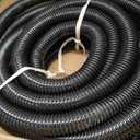 Pond Hose 1-1/2"ID × 50ft Black Corrugated Flexible Pump Tubing & 2 Clamps