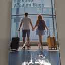 Vacuum Bag for Travel, Professional IPX8 Waterproof Reusable Vacuum Compression Bags for Travel Suitcases, Durable Space Saver Bag(2 PACK,With Pump) (Black)