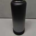 40oz Insulated Water Bottle with Straw, Stainless Steel Metal Vacuum Water Flask, Large Thermal Water bottle with Leakproof 3 Lids for Travel, Camping, Gym Sports Black Gray