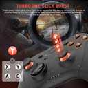 DAREU H101X Wireless Gaming Controller for PC Windows,IOS,Steam,Mac OS,Android and TV,Gamepad with Dual-Vibration One Click Wake up Function (Black)