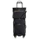 Kenneth Cole REACTION Chelsea 2-Piece Bundle - 20" Chevron Expandable 8-Wheel Carry-On Suitcase & Matching 15" Laptop Tote Bag, Black