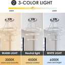 Modern Chandeliers Crystal Ceiling Light 3 Rings Dimmable LED Pendant Light Fixture Ceiling Hanging for Living Room Dining Room Bedroom Kitchen 250mm Base 209 Crystals(Dimmable)