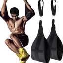 Hanging Ab Straps for Pull Up Bar: Gym Ab Sling Straps for Arm Pull up Workout Support for Training Knee and Leg Raises (Black)