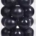 GOODLYGHTS Christmas Ball Ornaments, 3.15" Shatterproof Halloween Tree Decorations, Perfect Hanging Ball for Indoor/Outdoor Holiday Party Decor (Black)