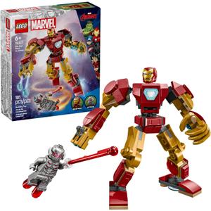 LEGO Marvel Iron Man Mech vs. Ultron Building Toy Set - for Kids, Boys and Girls, Ages 6+ - Buildable Action Figure - Superhero Gift for Birthday - 76307